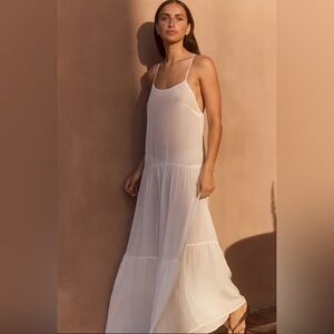 Silk Blend Maxi White Dress | Made In Italy BELLAMBRA